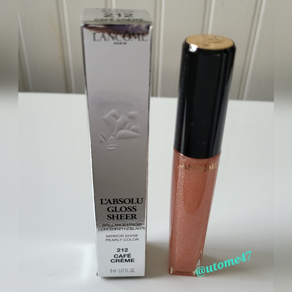 NWT Lancome L'ABSOLU LIP GLOSS - 212 Cafe Creme (Sheer)